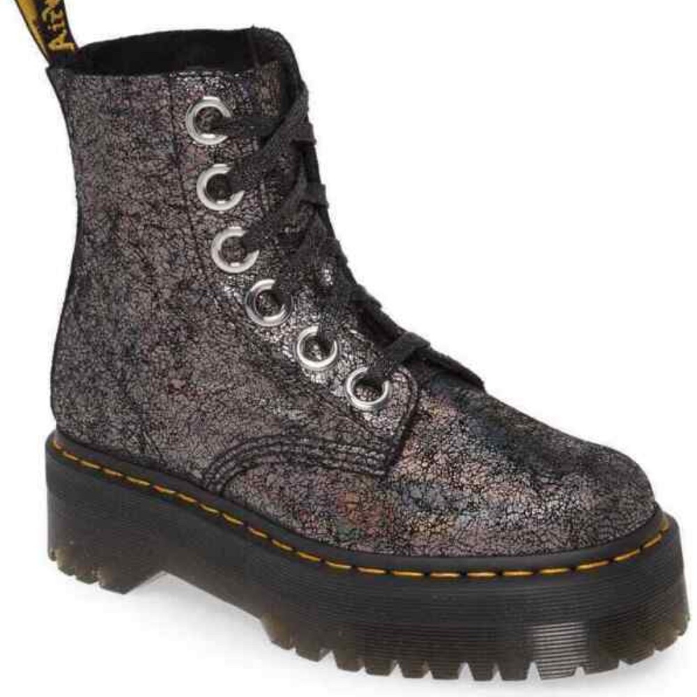 Dr. Martens Women's Molly Platform Retro Quad Gunmetal US 8 - Picture 10 of 11
